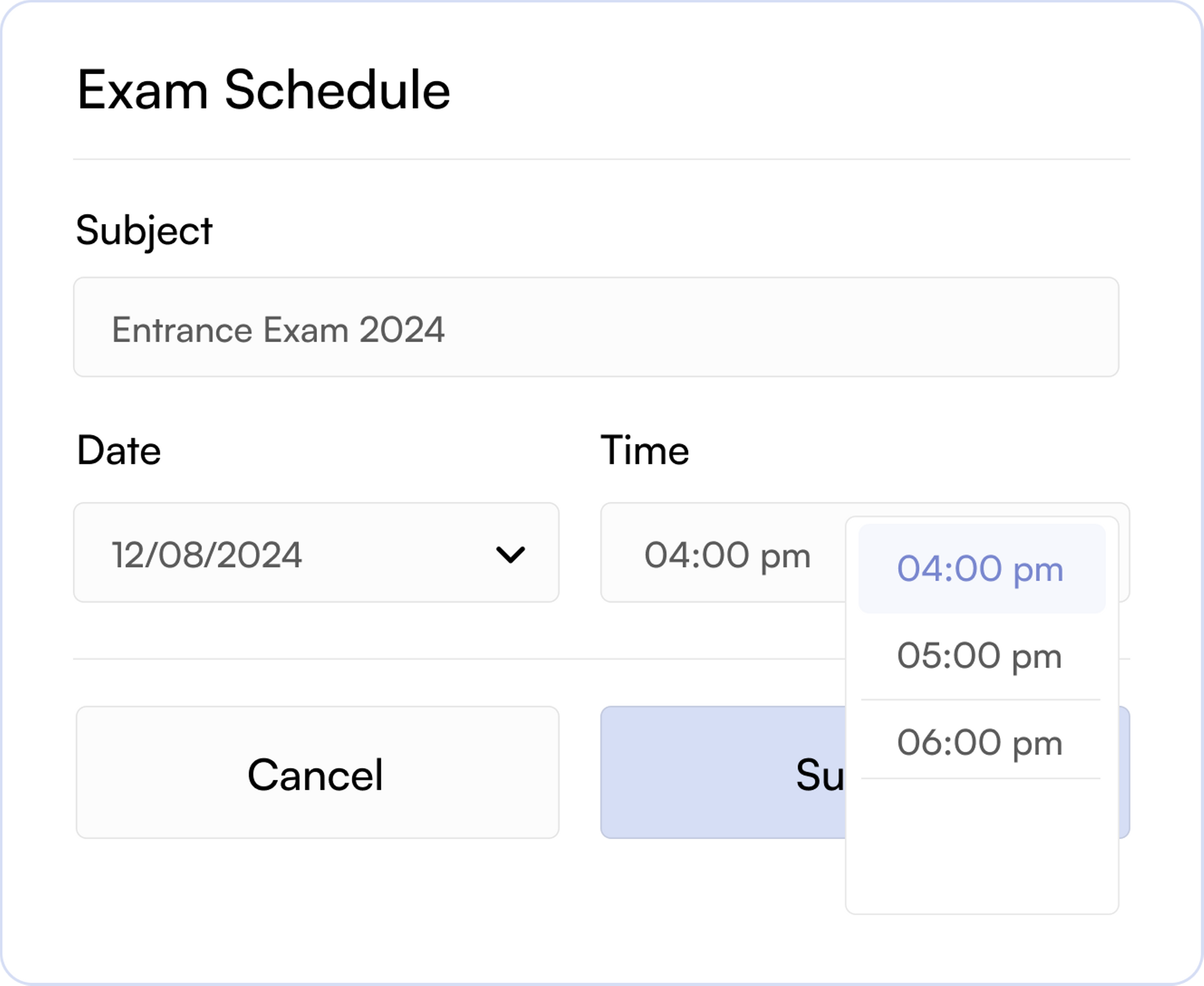 Flexible Exam Scheduling