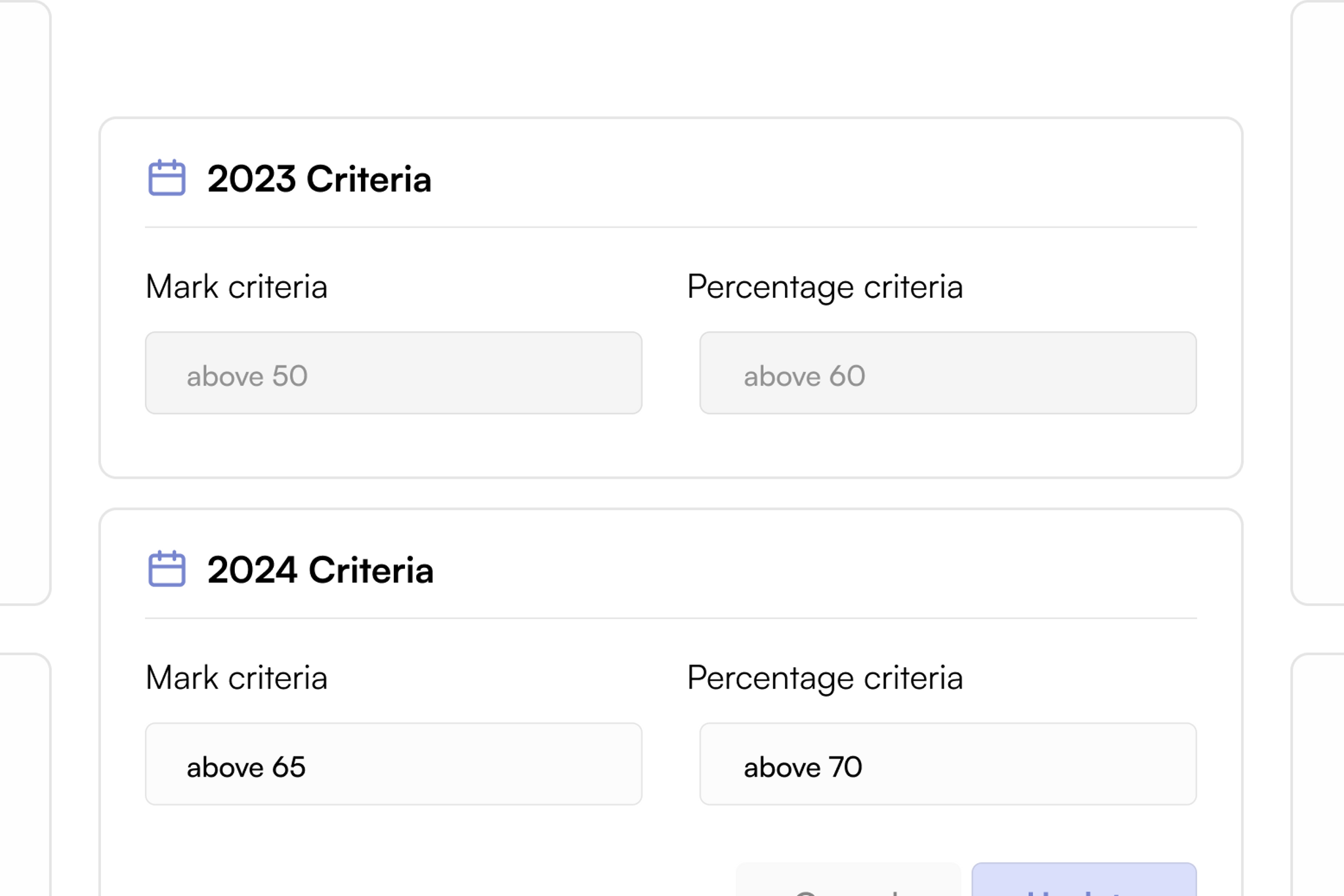 Ranking Criteria Adjustments  